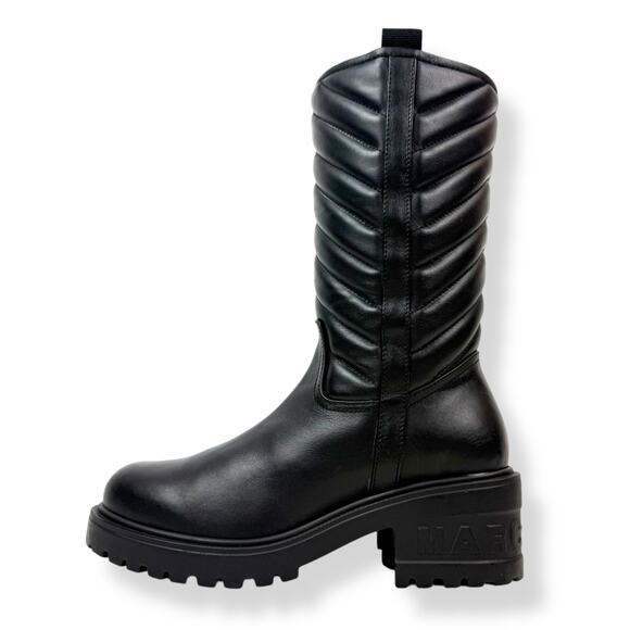 New Italian MARC ELLIS black leather motorcycle platform combat boots